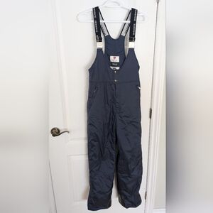 Descente, Ski Bibs, Salopettes, Navy Blue, Retro Snowboarding small